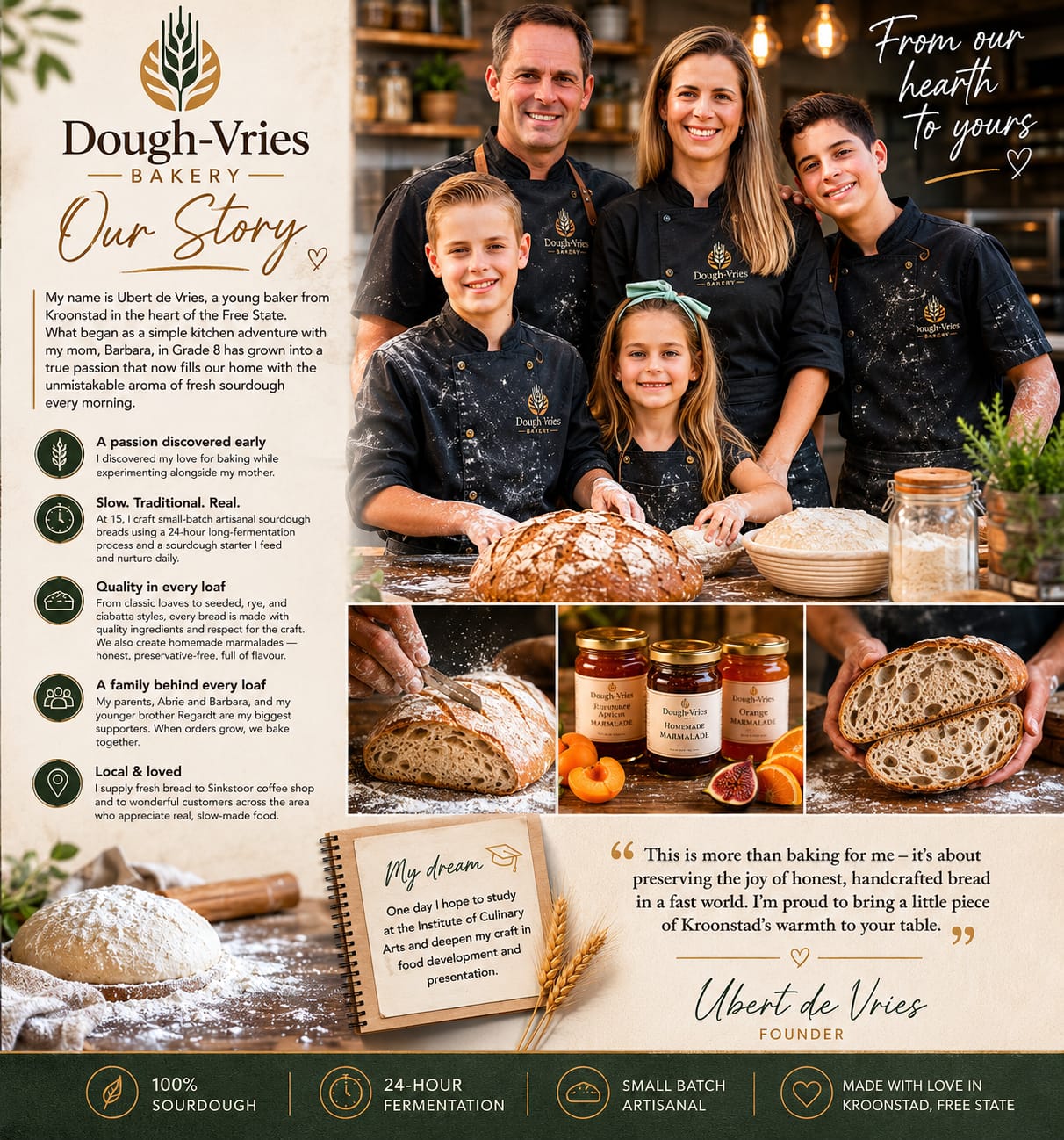 The de Vries family in the bakery